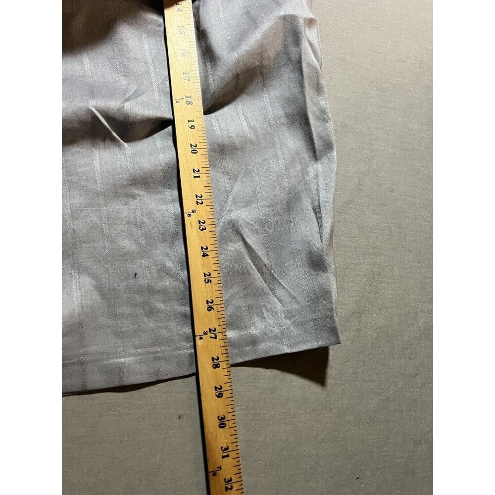 Delf Collection Shorts Mens 46 Gray Linen Drawstrings Pocketed Zip Button Men. - Picture 8 of 10